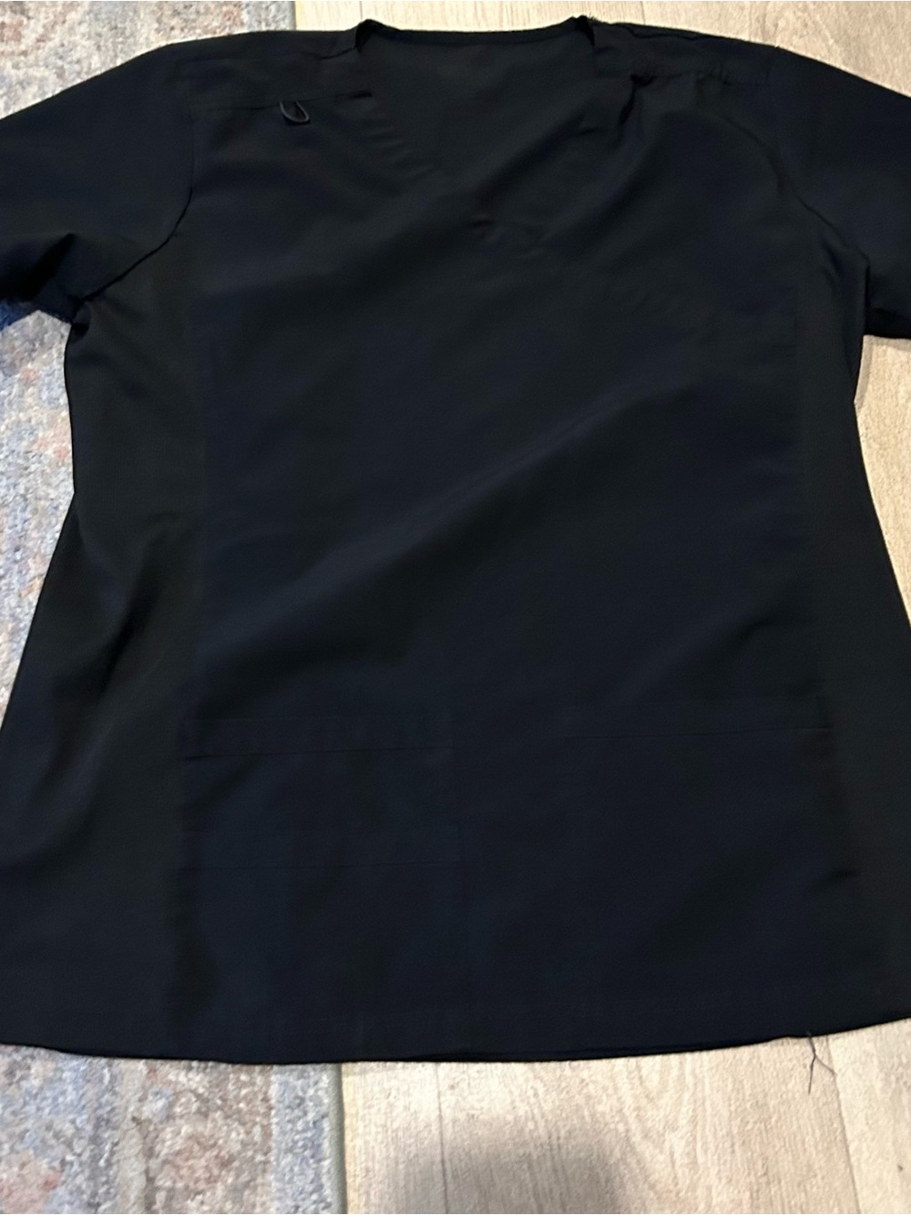 Black Women’s Tunic Top with Short Sleeves